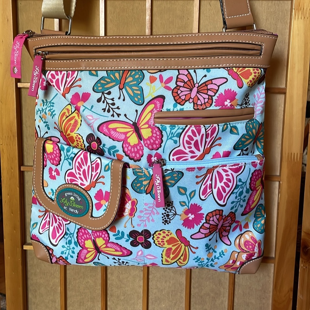 Lily Bloom Bag Crossbody Butterfly Pattern Crossbody Bag
